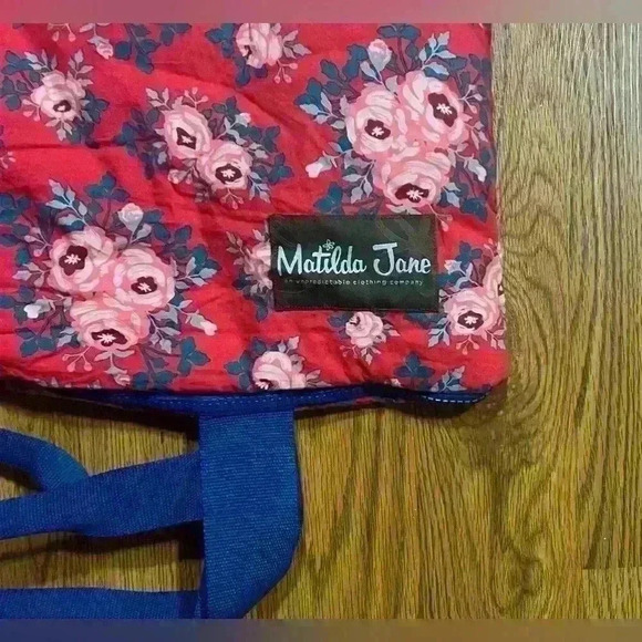 Matilda Jane Bed Of Roses Sleeping Bag Red Flowers Plaid Ruffle Girls Roll Up - Picture 5 of 7